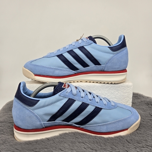 New adidas SL 72 RS \'Light Blue Better Scarlet\' Men\'s Shoes Size 8.5
